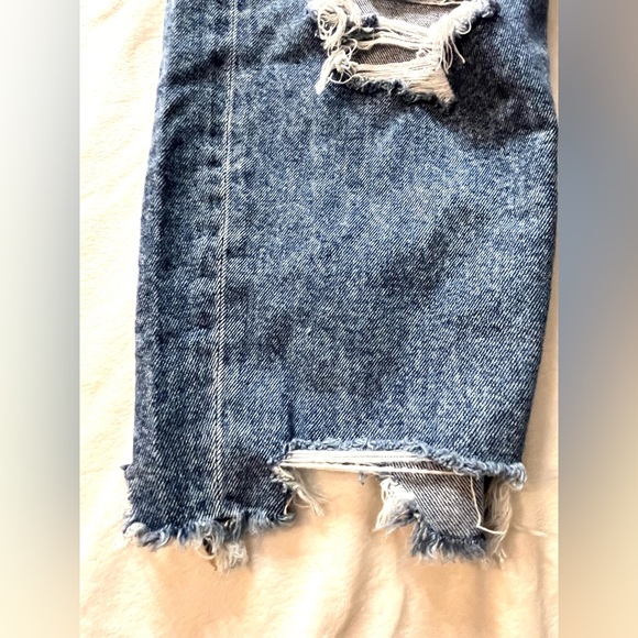 American Eagle Distressed Stretch Blue Women's Comfy Jeans Size 18 Short - Picture 3 of 16